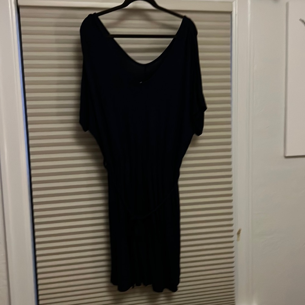 Off the shoulder navy dress